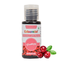 Load image into Gallery viewer, Colourmist Oil Colour With Flavour (Cranberry), 30g | Chocolate Oil Cranberry Flavour with Cranberry Colour | Chocolate Oil Cranberry Emulsion |, 30g
