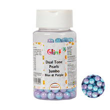 Load image into Gallery viewer, Glint Dual Tone Pearl Balls for Cake Decoration ( 7mm ) ( Blue &amp; Purple ), 75g | Dual Colour Cake Sprinkle For Cake Decoration | 75g
