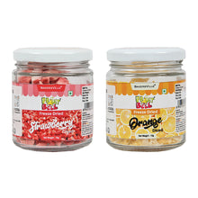 Load image into Gallery viewer, Fruitbell Freeze Dried Combo Of Diced Strawberry & Diced Orange, 20g (10g Each), Healthy Fruit Snack, 100% Natural, No Preservatives, No Added Sugar