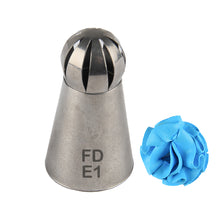 Load image into Gallery viewer, FineDecor Russian Piping Tip, Round Shape Cake Decoration Nozzle Cream Icing Tip Stainless Steel Nozzle Cream Puff Decor Pastry Icing Tool, 1 psc(E1)