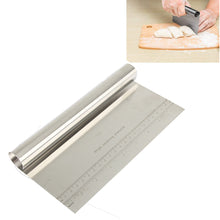 Load image into Gallery viewer, FineDecor Dough Pastry Scraper/Chopper Stainless Steel Mirror Polished with Measuring Scale (22 cm) Pastry Bread Separator Scale Knife (FD 3288)