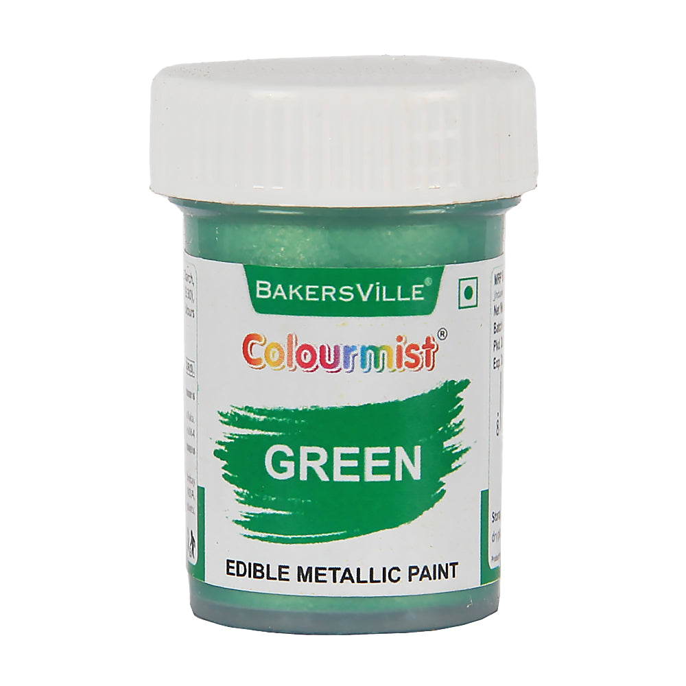 Colourmist Edible Metallic Paint (Green), For Cake / Icing / Fondant / Craft, 20g