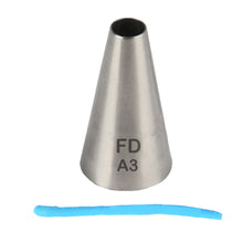 Load image into Gallery viewer, FineDecor Piping Tip, Stainless Steel Icing Piping Nozzle Tip, Cake Decorating Tools Cream Puff Decor Pastry Icing Piping Tool for Baker, 1psc (A3)