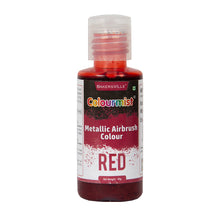 Load image into Gallery viewer, Colourmist Concentrated Vibrant Airbrush Metallic Food Colour (METALLIC RED), 50g | Airbrush Colour For Cakes, Choclate, Fondant, Icing and more
