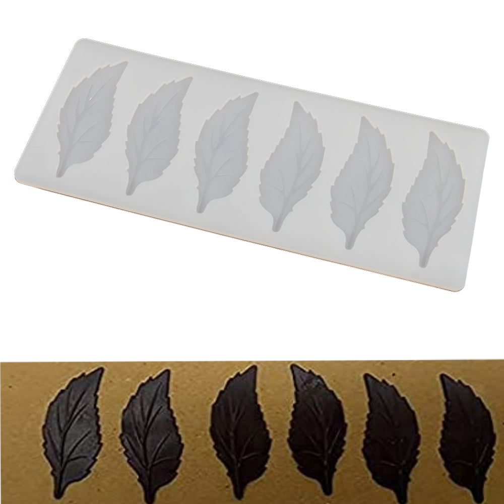 FineDecor Leaf Shape Chocolate Garnishing Sheet For Chocolate And Cake Decoration (6 Cavity),FD 3361