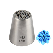 Load image into Gallery viewer, FineDecor Russian Piping Tip, Cake Decoration Nozzle Cream Icing Nozzle Tip Stainless Steel Nozzle Cream Puff Decor Pastry Icing Tool, 1psc (F18)