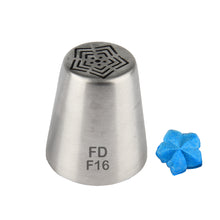 Load image into Gallery viewer, FineDecor Russian Piping Tip, Cake Decoration Nozzle Cream Icing Nozzle Tip Stainless Steel Nozzle Cream Puff Decor Pastry Icing Tool, 1psc (F16)