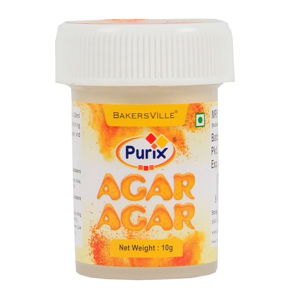 Purix Agar Agar Powder | Kanten Powder | Versatile Thickener | Healthy Gelatin Substitute | Perfect For Jelly | Gluten Free, 10g