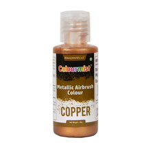 Load image into Gallery viewer, Colourmist Concentrated Vibrant Airbrush Metallic Food Colour (METALLIC COPPER), 50g | Airbrush Colour For Cakes, Choclate, Fondant, Icing and more