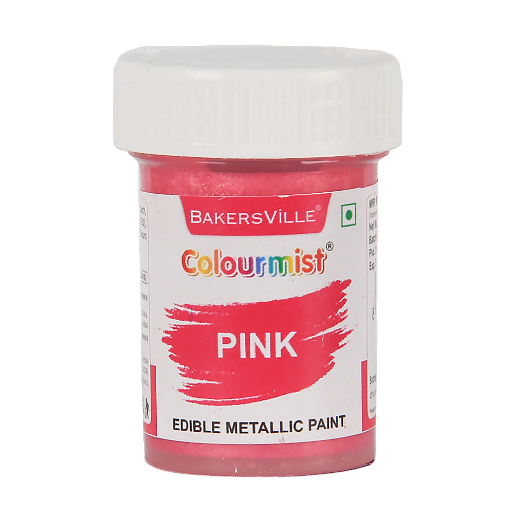 Colourmist Edible Metallic Paint (Pink), For Cake / Icing / Fondant / Craft, 20g