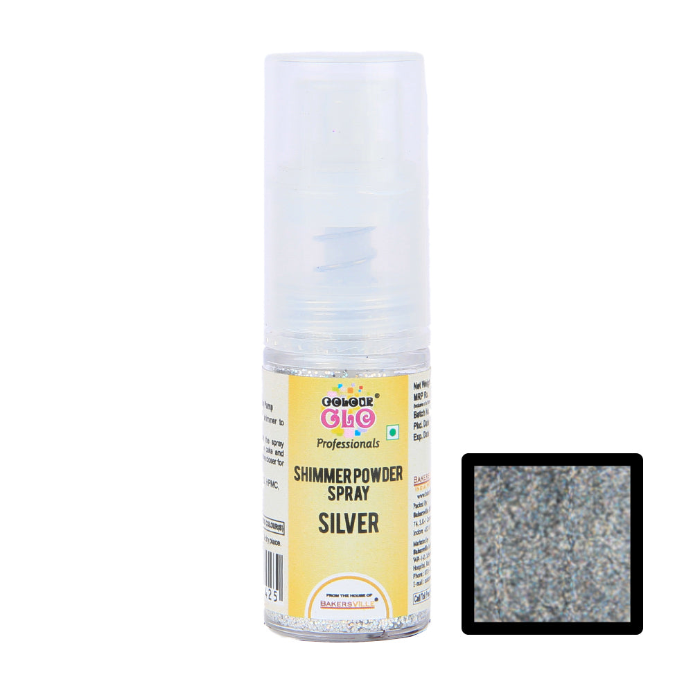 ColourGlo Edible Shimmer Powder Spray (Silver), 5g