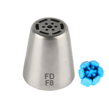 Load image into Gallery viewer, FineDecor Russian Piping Tip, Cake Decoration Nozzle Cream Icing Nozzle Tip Stainless Steel Nozzle Cream Puff Decor Pastry Icing Tool, 1psc (F8)