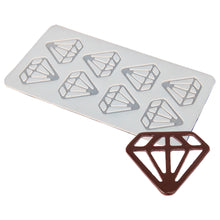 Load image into Gallery viewer, FineDecor Diamond Pattern Silicone Chocolate Garnishing Mould (6 Cavity), Diamond Shape Garnishing Sheet For Chocolate And Cake Decoration, FD 3517