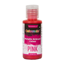 Load image into Gallery viewer, Colourmist Concentrated Vibrant Airbrush Metallic Food Colour (METALLIC PINK), 50g | Airbrush Colour For Cakes, Choclate, Fondant, Icing and more