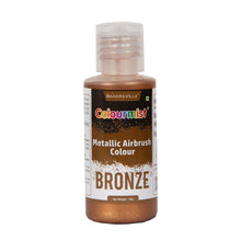 Load image into Gallery viewer, Colourmist Concentrated Vibrant Airbrush Metallic Food Colour (METALLIC BRONZE), 50g | Airbrush Colour For Cakes, Choclate, Fondant, Icing and more