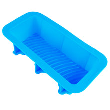 Load image into Gallery viewer, FineDecor Silicone Fruit Cake Bakeware Pan Mould, Bread/ Loaf/ Quiche/ Lasagna/ Pot Pies Non Stick Silicone Mould, Blue, 23*10*6 cm - FD 3183