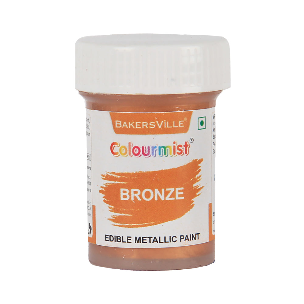 Colourmist Edible Metallic Paint (Bronze), For Cake / Icing / Fondant / Craft, 20g