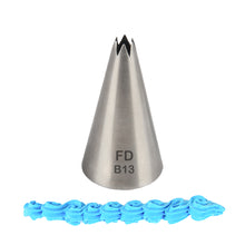 Load image into Gallery viewer, FineDecor Large Piping Tip, Stainless Steel Icing Piping Nozzle Tip, Cake Decorating Tools Cream Puff Decor Pastry Icing Tool for Baker, 1psc (B13)