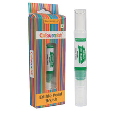 Load image into Gallery viewer, Colourmist Edible Paint Brush With Metallic Paint ( Metallic Green ) | Food Colour Paint Brush For Dessert | 1pc