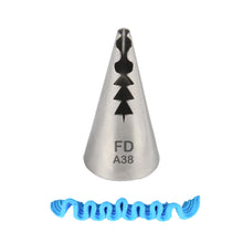 Load image into Gallery viewer, FineDecor Piping Tip, Stainless Steel Icing Piping Nozzle Tip, Cake Decorating Tools Cream Puff Decor Pastry Icing Piping Tool for Baker, 1psc (A38)