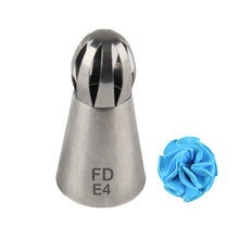 Load image into Gallery viewer, FineDecor Russian Piping Tip, Round Shape Cake Decoration Nozzle Cream Icing Tip Stainless Steel Nozzle Cream Puff Decor Pastry Icing Tool, 1 psc(E4)