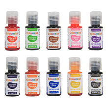Load image into Gallery viewer, Colormist Soft Gel Vibrant Food Color Set Assorted 10g each, Pack of 10 (Red,Violet,Green,Orange,Brown,Blue,Pink,Yellow,Purple,Black) - BV 3045