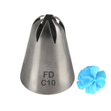 Load image into Gallery viewer, FineDecor Large Piping Tip, Stainless Steel Icing Piping Nozzle Tip, Cake Decorating Tools Cream Puff Decor Pastry Icing Tool for Baker, 1psc (C10)