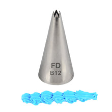 Load image into Gallery viewer, FineDecor Large Piping Tip, Stainless Steel Icing Piping Nozzle Tip, Cake Decorating Tools Cream Puff Decor Pastry Icing Tool for Baker, 1psc (B12)