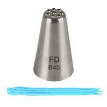 Load image into Gallery viewer, FineDecor Large Piping Tip, Stainless Steel Icing Piping Nozzle Tip, Cake Decorating Tools Cream Puff Decor Pastry Icing Tool for Baker, 1psc (B40)