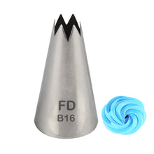 Load image into Gallery viewer, FineDecor Large Piping Tip, Stainless Steel Icing Piping Nozzle Tip, Cake Decorating Tools Cream Puff Decor Pastry Icing Tool for Baker, 1psc (B16)