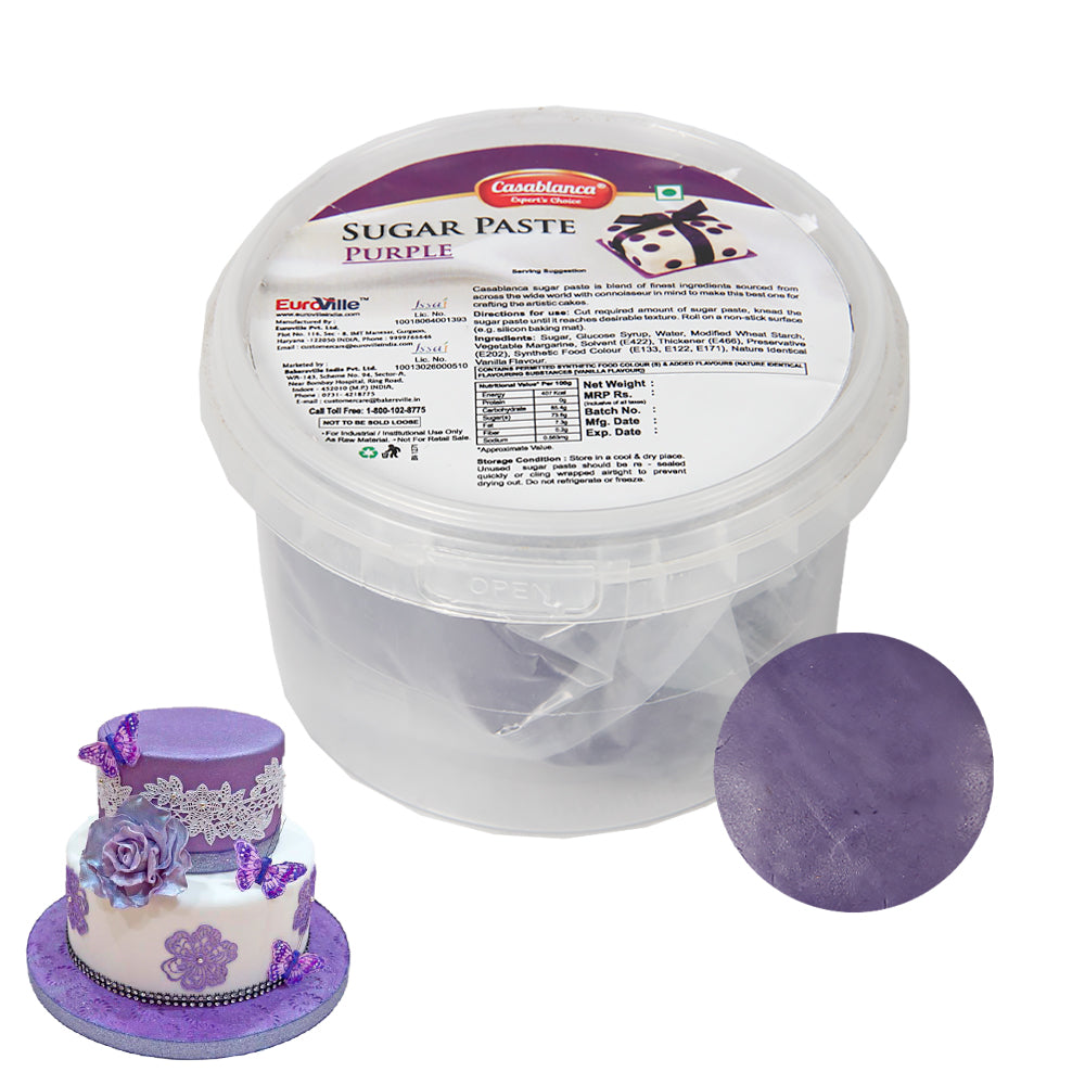 Casablanca Purple Sugar Paste / Fondant  for Cake Decorating, 200g