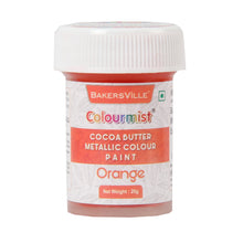 Load image into Gallery viewer, Colourmist Cocoa Butter Metallic Colour Paint (Metallic Orange), 20g | Color Paint For Chocolate, Icing, Airbrush, Gumpaste | Metallic Orange, 20g