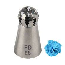 Load image into Gallery viewer, FineDecor Russian Piping Tip, Round Shape Cake Decoration Nozzle Cream Icing Tip Stainless Steel Nozzle Cream Puff Decor Pastry Icing Tool, 1 psc(E8)