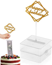Load image into Gallery viewer, FineDecor Cake Birthday Photo Reel Cake Box, Money Box Set, Birthday Cake Topper and Transparent Bags for Birthday Party Cake Decorations (FD 3371)