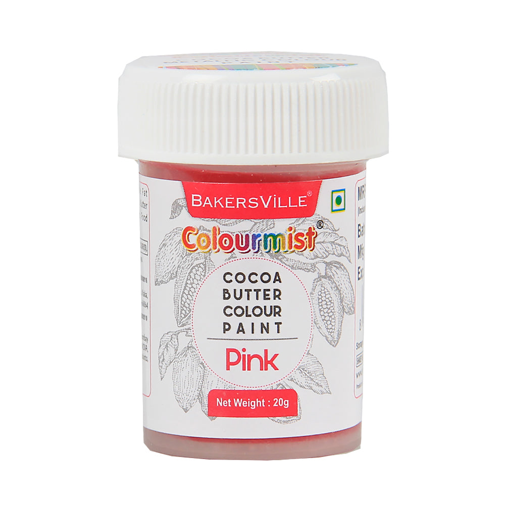 Colourmist Edible Cocoa Butter Colour Paint ( Pink ), 20g | Cocoa Butter Color Paint For Chocolate, Icing, Airbrush, Gumpaste | Pink, 20g