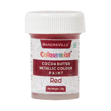 Load image into Gallery viewer, Colourmist Cocoa Butter Metallic Colour Paint (Metallic Red), 20g | Color Paint For Chocolate, Icing, Airbrush, Gumpaste | Metallic Red, 20g
