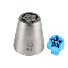 Load image into Gallery viewer, FineDecor Russian Piping Tip, Cake Decoration Nozzle Cream Icing Nozzle Tip Stainless Steel Nozzle Cream Puff Decor Pastry Icing Tool, 1psc (F5)