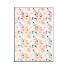 Load image into Gallery viewer, FooDecor Proffessionals Printed Edible Wafer Paper Sheets, Cake Decoration Sheet, Floral Theme Dye Frosting Sheet, Cake Wrap, A4 Size - BV 3038