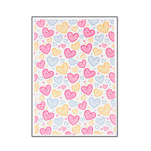 Load image into Gallery viewer, FooDecor Proffessionals Printed Edible Wafer Paper Sheets, Cake Decoration Sheet, Love Design Theme Dye Frosting Sheet, Cake Wrap, A4 Size - BV 3039