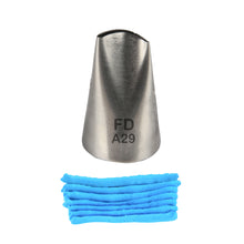 Load image into Gallery viewer, FineDecor Piping Tip, Stainless Steel Icing Piping Nozzle Tip, Cake Decorating Tools Cream Puff Decor Pastry Icing Piping Tool for Baker, 1psc (A29)