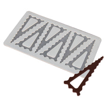 Load image into Gallery viewer, FineDecor Triangle Wave Pattern Silicone Chocolate Garnishing Mould (6 Cavity), Garnishing Sheet For Chocolate And Cake Decoration, FD 3510