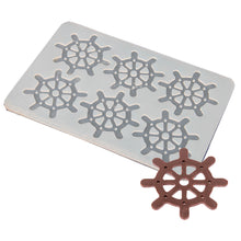 Load image into Gallery viewer, FineDecor Ship Steering Wheel Pattern Silicone Chocolate Garnishing Mould (6 Cavity), Garnishing Sheet For Chocolate And Cake Decoration, FD 3543