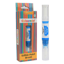 Load image into Gallery viewer, Colourmist Edible Paint Brush With Metallic Paint ( Metallic Blue ) | Food Colour Paint Brush For Dessert | 1pc