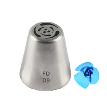 Load image into Gallery viewer, FineDecor Russian Piping Tip, Cake Decoration Nozzle Cream Icing Nozzle Tip Stainless Steel Nozzle Cream Puff Decor Pastry Icing Tool, 1psc (D9)