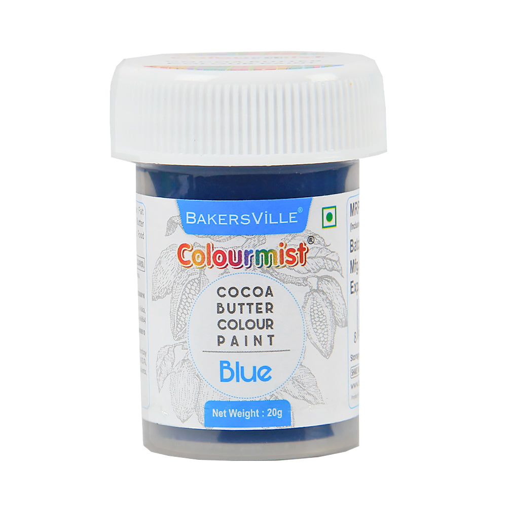 Colourmist Edible Cocoa Butter Colour Paint ( Blue ), 20g | Cocoa Butter Color Paint For Chocolate, Icing, Airbrush, Gumpaste | Blue, 20g