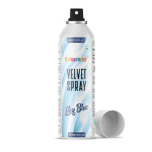 Load image into Gallery viewer, Colourmist Velvet Spray ( Sky Blue ), 400ml | Premium Cocoa Velvet Butter Spray Color for Frozen Dessets & Cakes | ( Sky Blue ) | 400ml