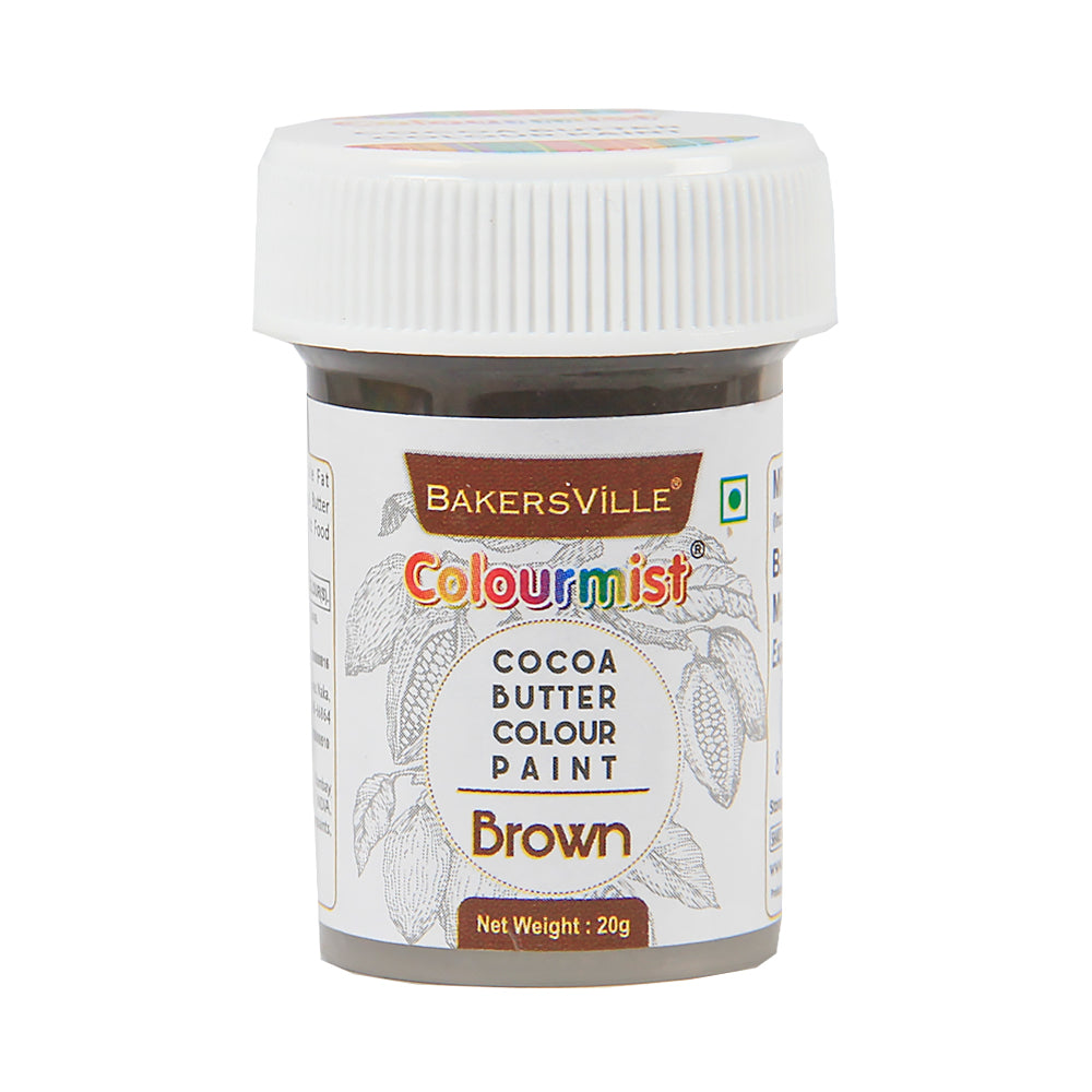 Colourmist Edible Cocoa Butter Colour Paint ( Brown ), 20g | Cocoa Butter Color Paint For Chocolate, Icing, Airbrush, Gumpaste | Brown, 20g