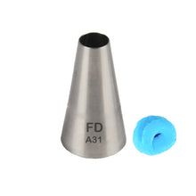 Load image into Gallery viewer, FineDecor Piping Tip, Stainless Steel Icing Piping Nozzle Tip, Cake Decorating Tools Cream Puff Decor Pastry Icing Piping Tool for Baker, 1psc (A31)
