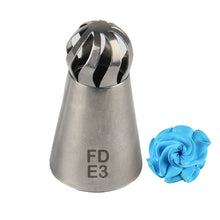 Load image into Gallery viewer, FineDecor Russian Piping Tip, Round Shape Cake Decoration Nozzle Cream Icing Tip Stainless Steel Nozzle Cream Puff Decor Pastry Icing Tool, 1 psc(E3)
