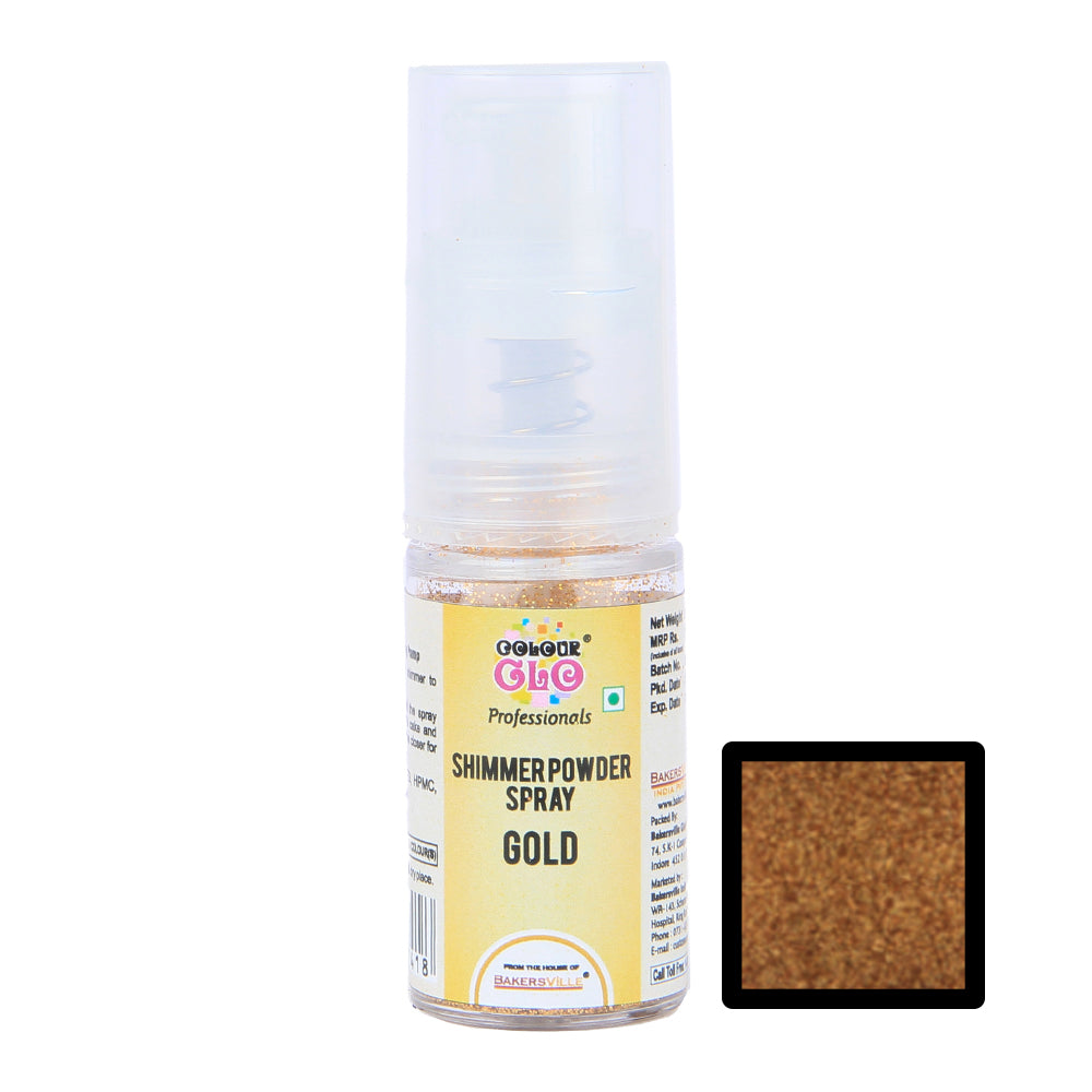 ColourGlo Edible Shimmer Powder Spray (Gold), 5g